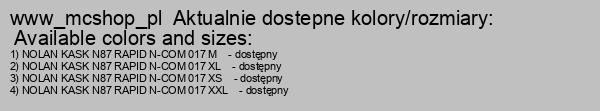 NOLAN KASK N87 RAPID N-COM 017 M