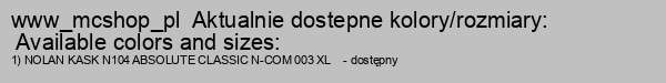 NOLAN KASK N104 ABSOLUTE CLASSIC N-COM 003 S
