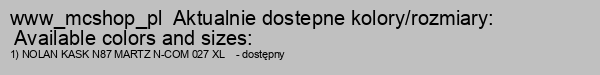 NOLAN KASK N87 MARTZ N-COM 027 L