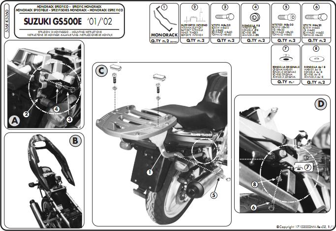 Givi 526F Stelaż centralny do GS 500 E / F