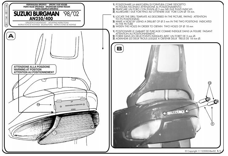 Kappa KR111M Stelaż centralny Suzuki AN Burgman