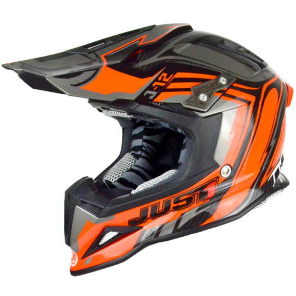KASK JUST1 J12 FLAME BLACK-ORANGE