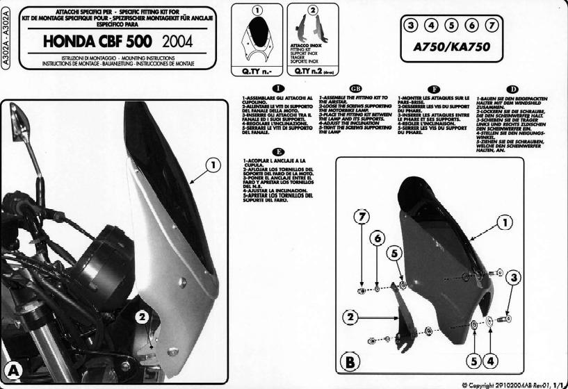 Kappa A302A Moc. Owiewki Honda Cbf 600 (04-09)