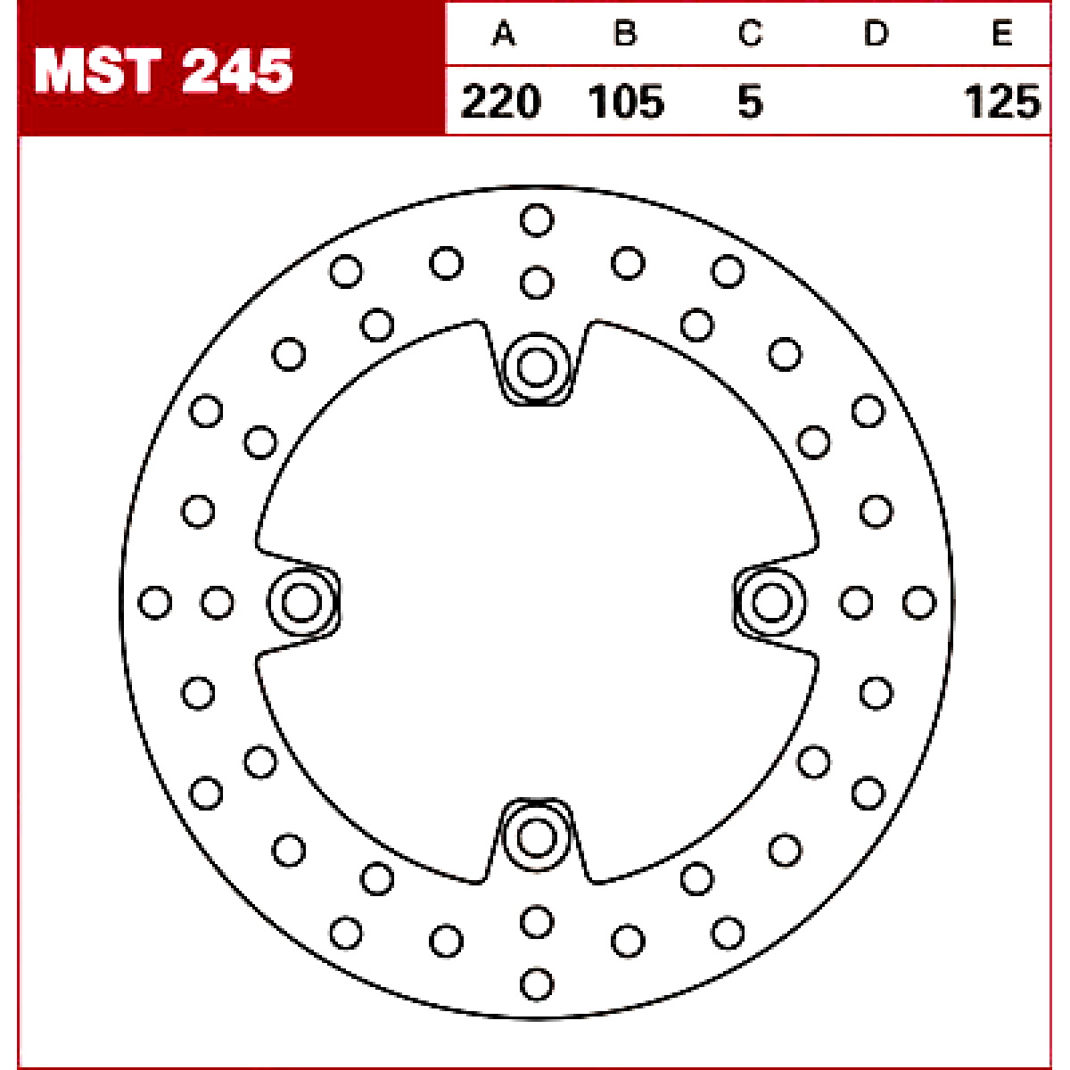 TRW Tarcza hamulcowa MST245 TRIUMPH SPEED TT HONDA