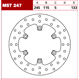 TRW Tarcza hamulcowa MST247 YAMAHA DUCATI MONSTER