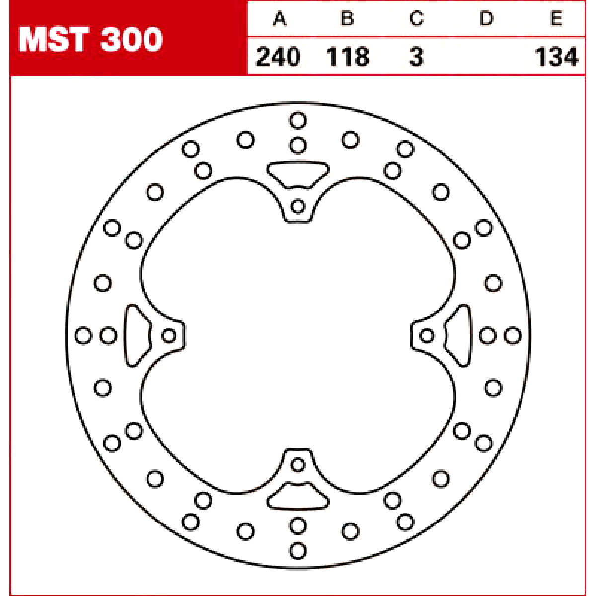 TRW Tarcza hamulcowa MST300 HONDA XL XR250 400 600