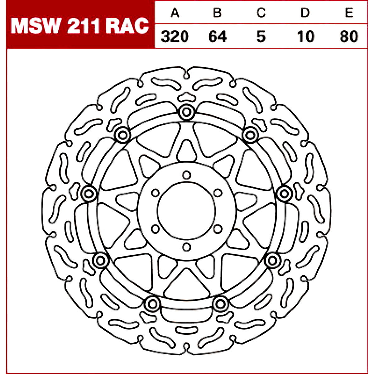 TRW Tarcza hamulcowa MSW211RAC MOTO KTM DUCATI BMW