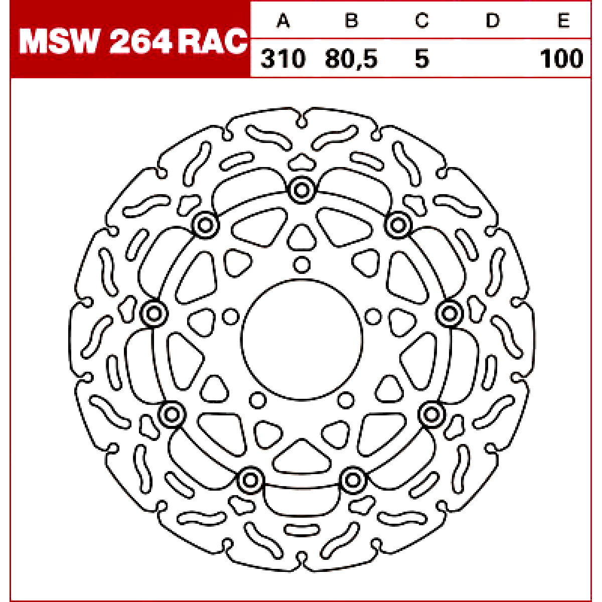 TRW Tarcza hamulcowa MSW264RAC KAWASAKI ZZR 1400 G