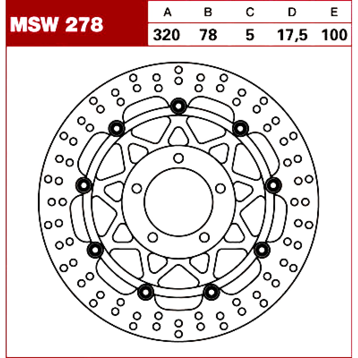 TRW Tarcza hamulcowa MSW278 TRIUMPH TIGER SPRINT 1