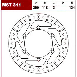 TRW Tarcza hamulcowa MST311 SUZUKI YAMAHA KAWASAKI