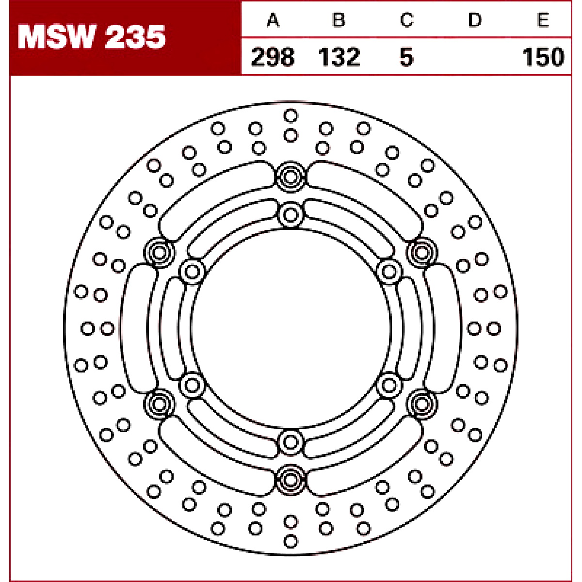 TRW Tarcza hamulcowa MSW235 YAMAHA XVZ 1300 A Roya