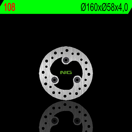 NG108 TARCZA HAMULCOWA CAGIVA/HONDA/KYMCO/SYM (160X58X4) (3X10,5MM)
