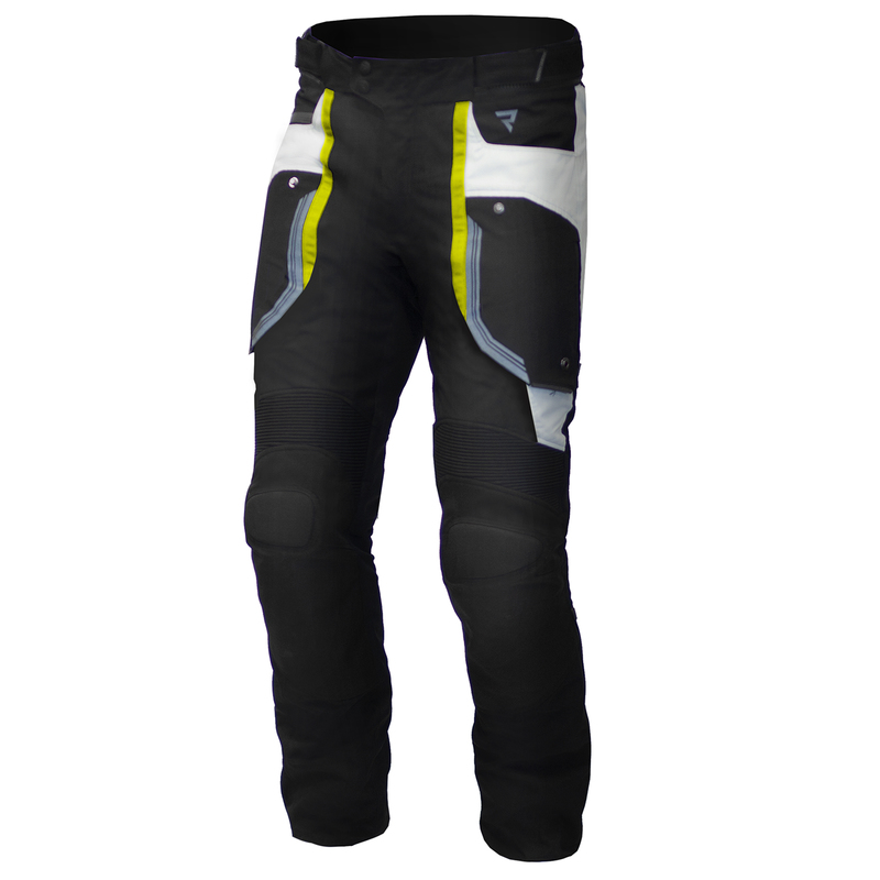 REBELHORN SPODNIE TEKS. BORG BLACK/GREY/FLO YELLOW