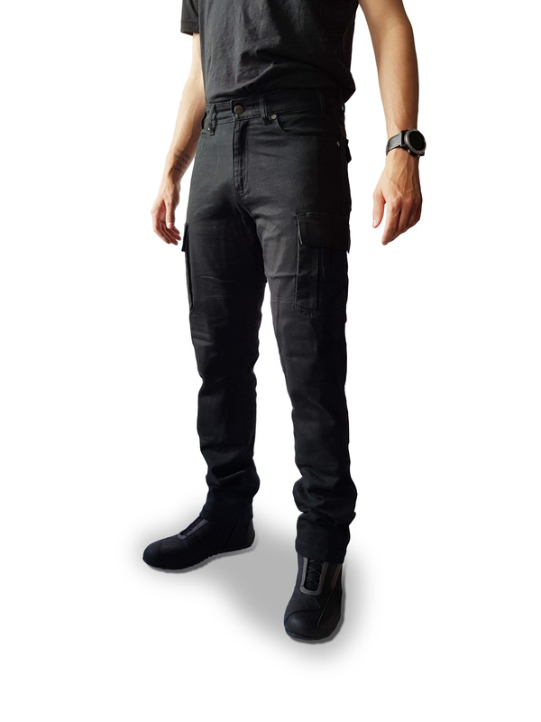 OZONE SPODNIE MOTOCYKLOWE JEANS SHADOW II BLACK