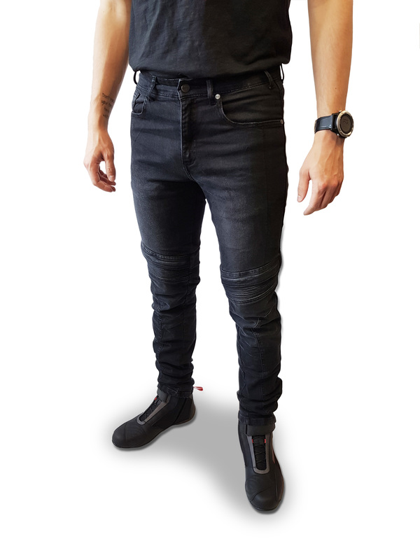 OZONE SPODNIE MOTO JEANS HORNET II WASHED BLACK