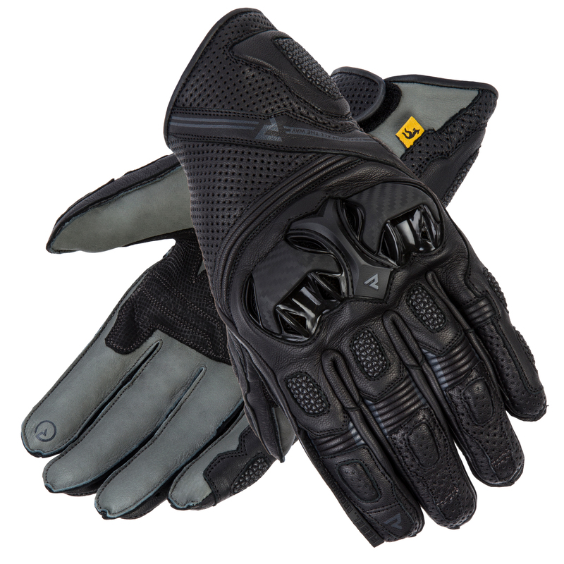 REBELHORN RĘKAWICE SKÓRZANE ST SHORT BLACK/GREY
