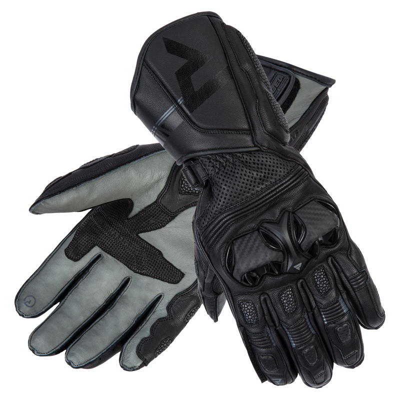 REBELHORN RĘKAWICE SKÓRZANE ST LONG BLACK/GREY
