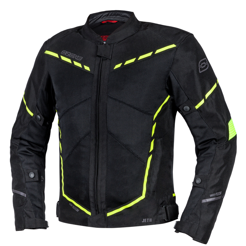 OZONE KURTKA TEKSTYLNA JET II BLACK/FLUO YELLOW