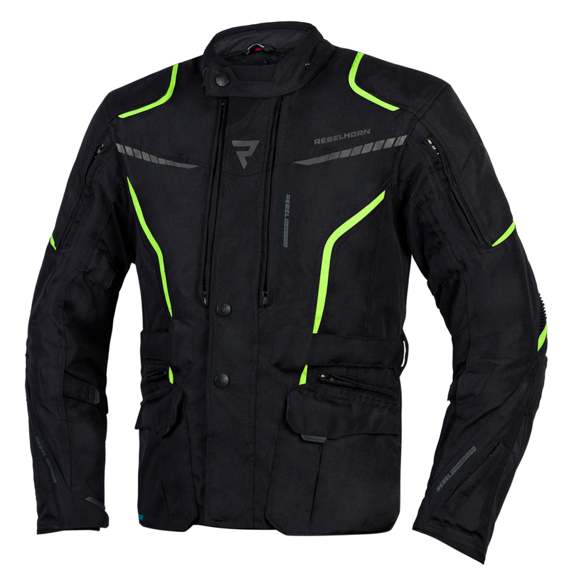 REBELHORN KURTKA TEKSTYLNA HIKER III BLACK/FLO YEL