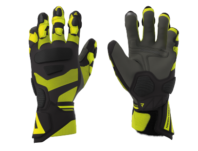 REBELHORN RĘKAWICE SKÓRZANE FIGHTER BLACK/FLUO YEL
