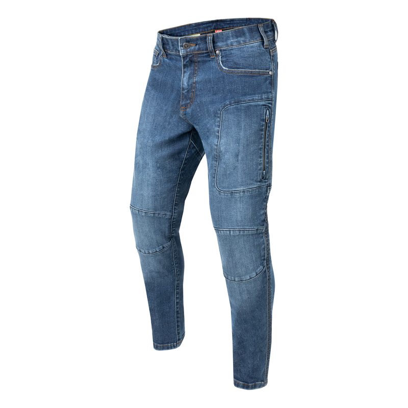 REBELHORN SPODNIE JEANS RAGE II TAPERED FIT BLUE