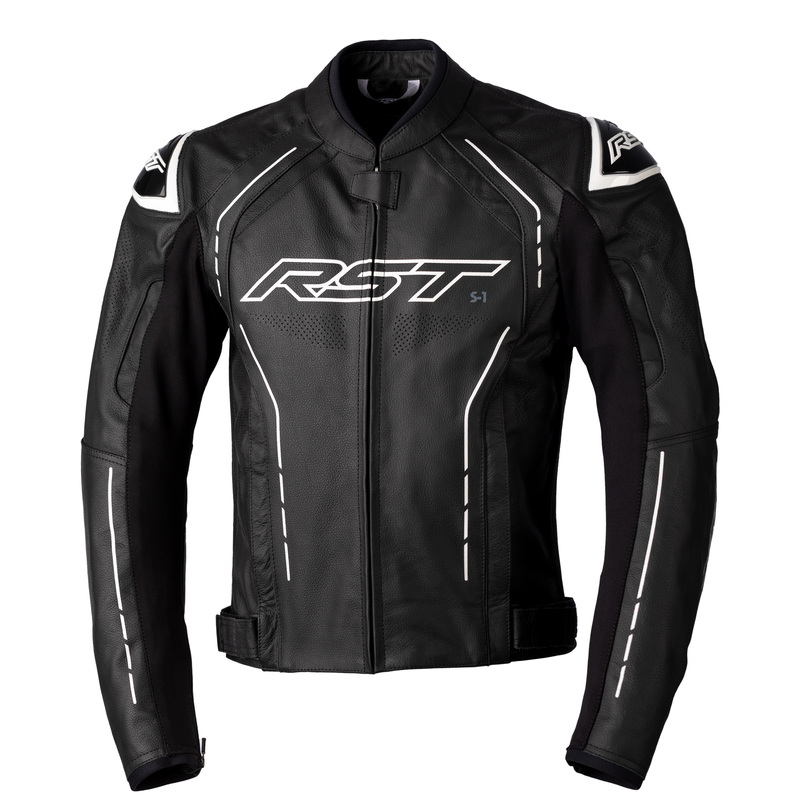 RST KURTKA SKÓRZANA S1 CE BLACK/BLACK/WHITE