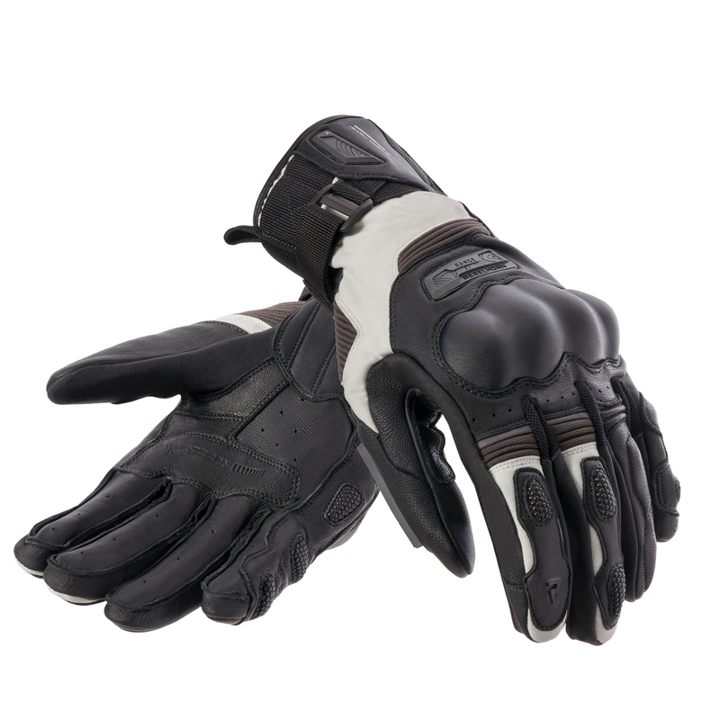 REBELHORN RĘKAWICE SKÓRZANE RANGE BLACK/LIGHT GREY