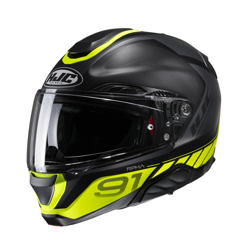 HJC KASK SYSTEMOWY RPHA91 RAFINO BLACK/YELLOW