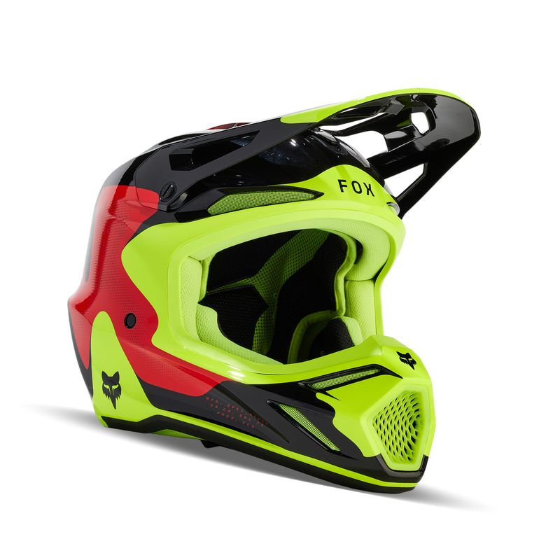 FOX KASK OFF-ROAD V3 REVISE RED/YELLOW