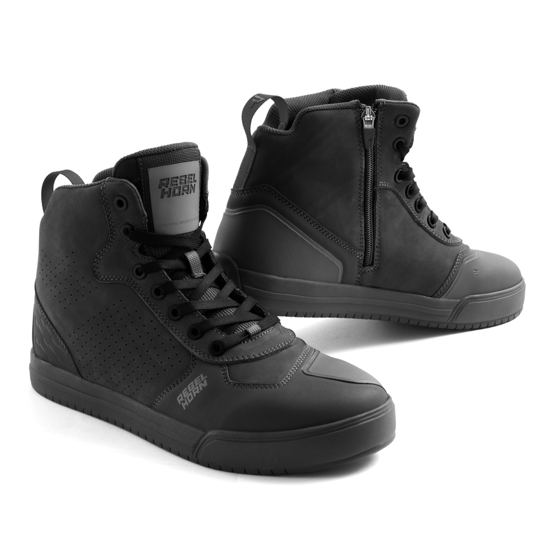 REBELHORN BUTY MOTOCYKLOWE SKÓRZANE SPIKE BLACK