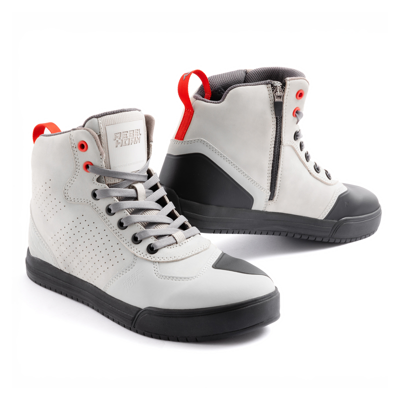 REBELHORN BUTY MOTO SKÓRZANE SPIKE GREY/BLA SOLE