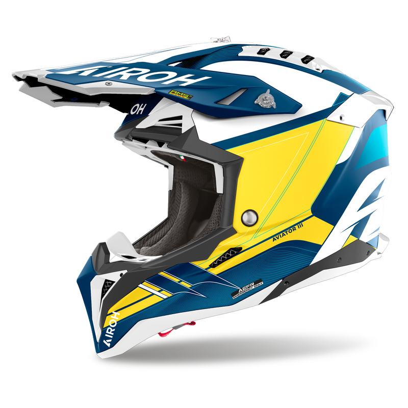 AIROH KASK OFF-ROAD AVIATOR 3 SABER BLUE MATT