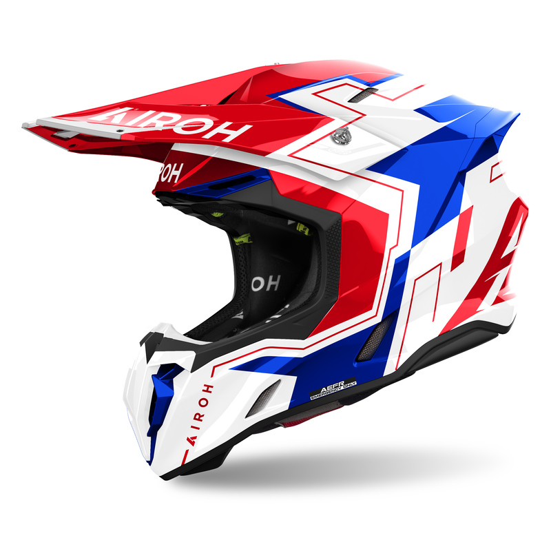 AIROH KASK OFF-ROAD TWIST 3 DIZZY BLUE/RED GLOSS