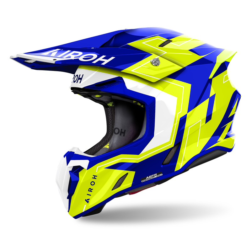 AIROH KASK OFF-ROAD TWIST 3 DIZZY BLUE/YELLOW GLOS