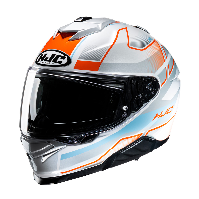 HJC KASK INTEGRALNY I71 IORIX SILVER/ORANGE