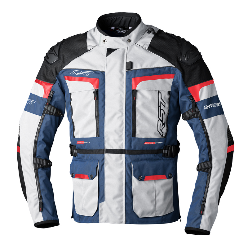 RST KURTKA TEKSTYLNA ADVENTURE-X SILVER/DA BLU/RED