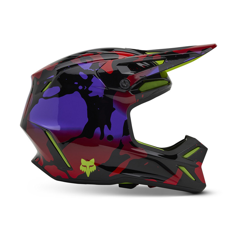 FOX KASK OFF-ROAD V3 THROTTLE FLUORESCENT YELLOW
