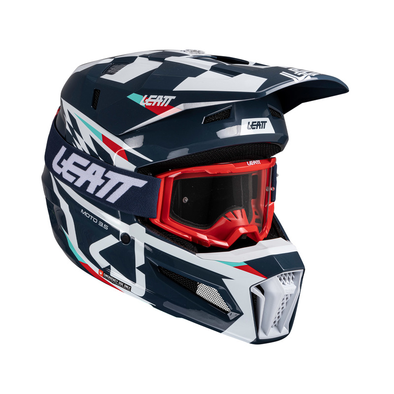 LEATT KASK Z GOGLAMI KIT MOTO 3.5 V25 BLUE