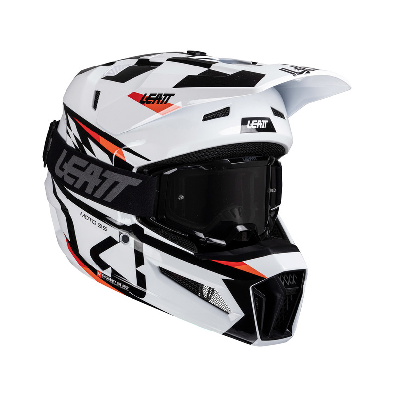 LEATT KASK OFF-ROAD Z GOGLAMI KIT MOTO 3.5 V25 WHI