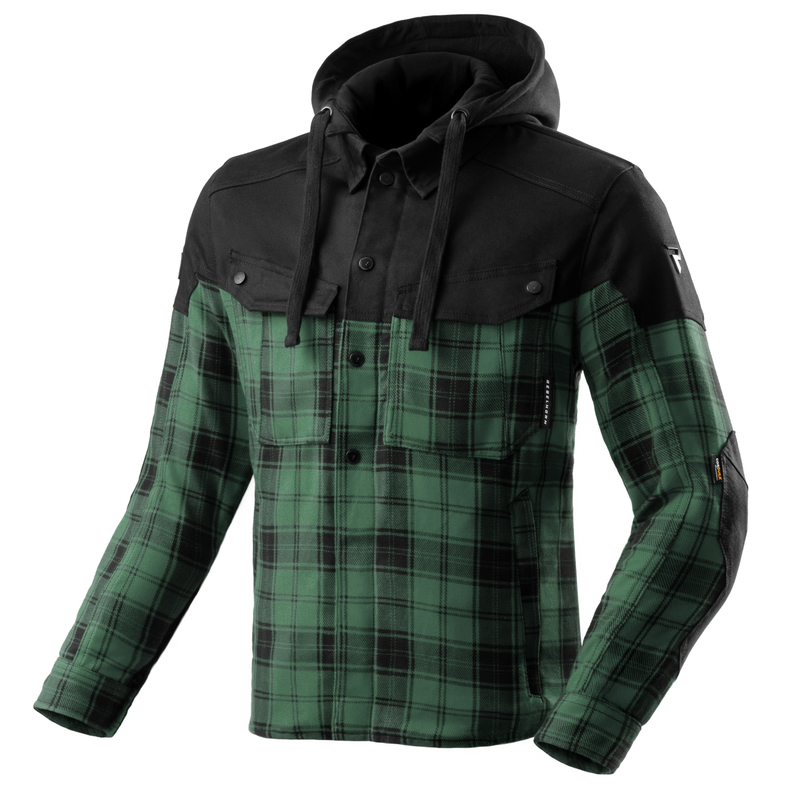 REBELHORN KOSZULA MOTOCYKLOWA SHIFTER BLACK/GREEN
