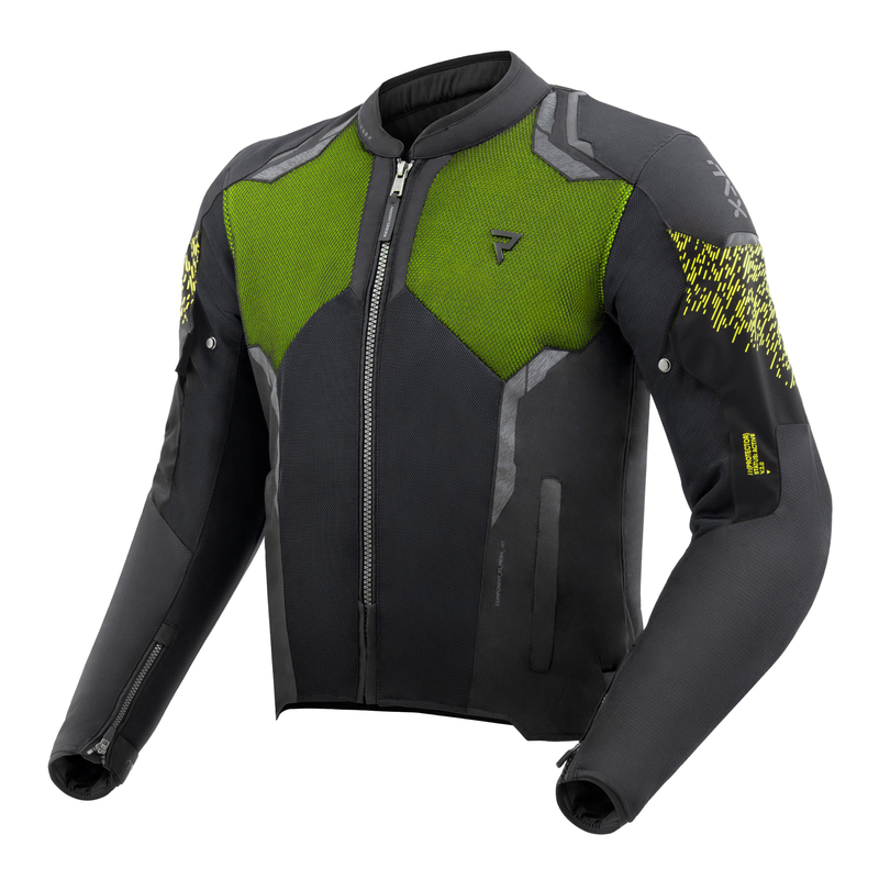 REBELHORN KURTKA TEKSTYLNA JAX BLACK/FLUO YELLOW