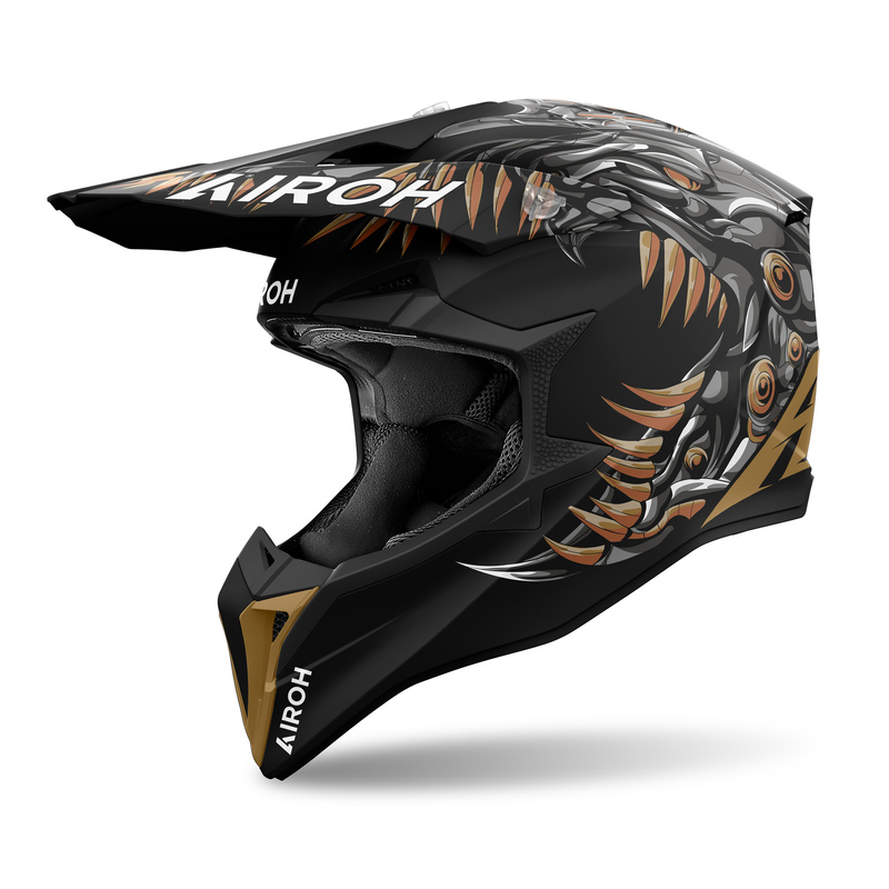 AIROH KASK OFF-ROAD WRAAAP CYBORG MATT