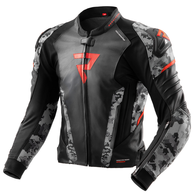 REBELHORN KURTKA SKÓRZANA VELOCE CAMO BLA/GR/FL RE