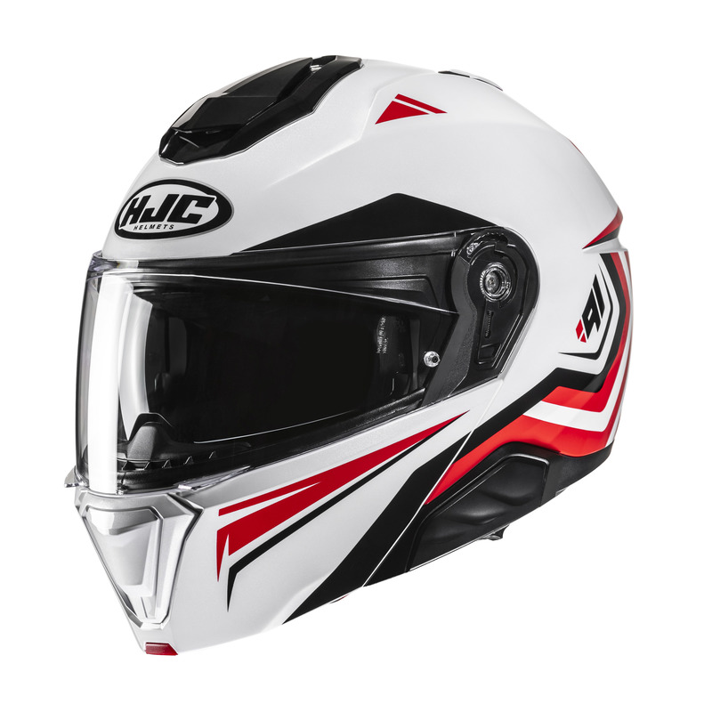 HJC KASK SYSTEMOWY I91 TRICUS WHITE/RED