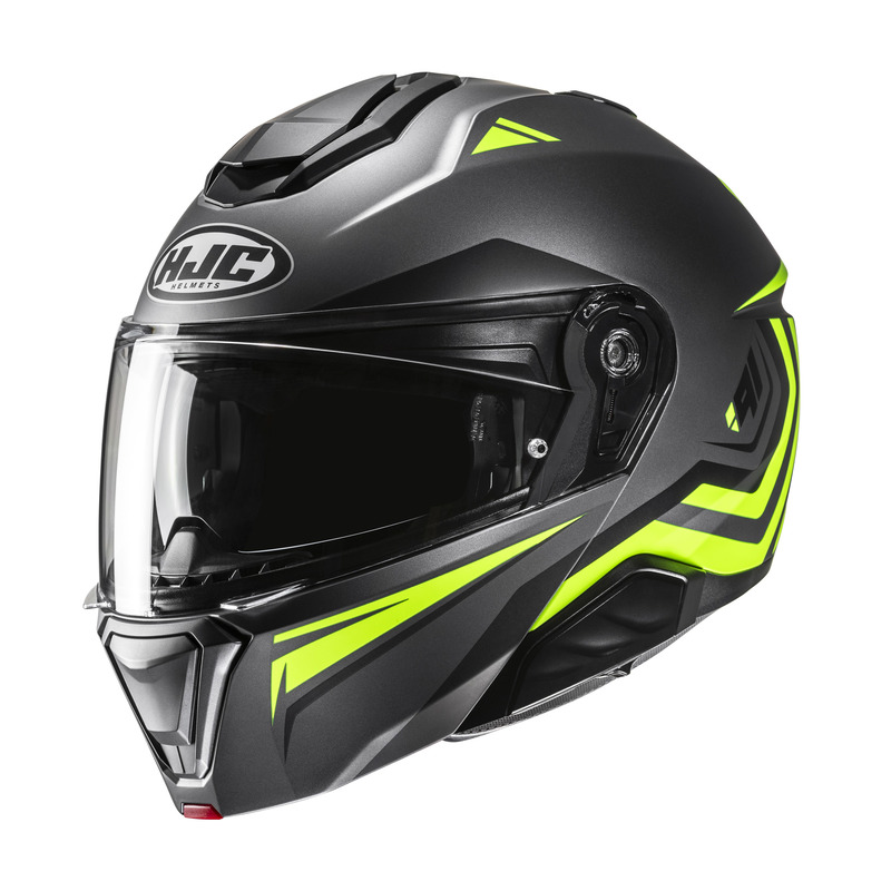 HJC KASK SYSTEMOWY I91 TRICUS BLACK/YELLOW