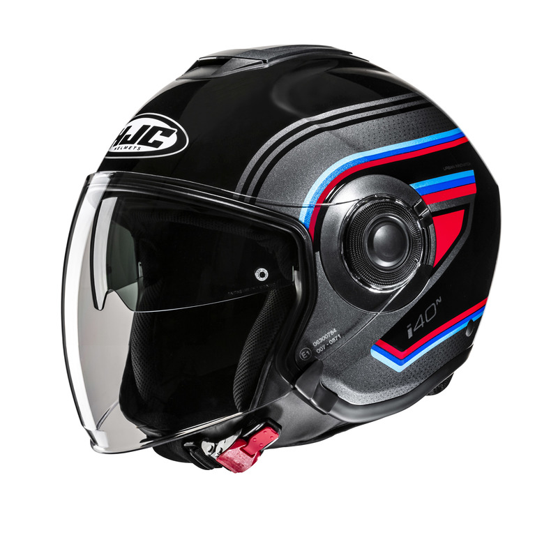 HJC KASK OTWARTY I40N LINIA BLACK/GREY