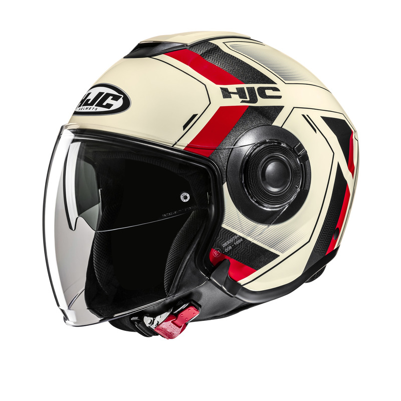 HJC KASK OTWARTY I40N VELU BEIGE/RED
