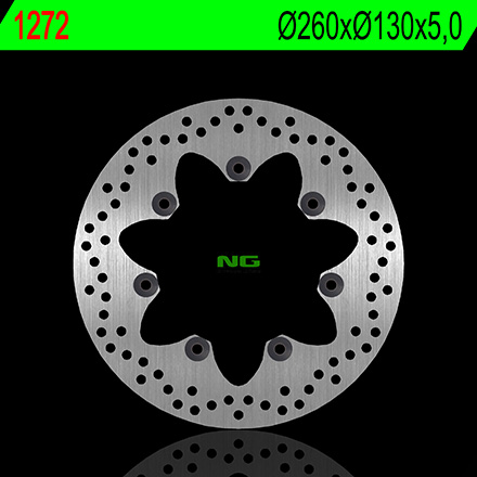 NG1272 TARCZA HAMULCOWA KAWASAKI VN750 VULCAN (260X130X5MM) 7 OTWORÓW ŚR.10,5