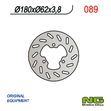 NG089 TARCZA HAMULCOWA DERBI SENDA 50 '95-'03 (180x62x3,8)