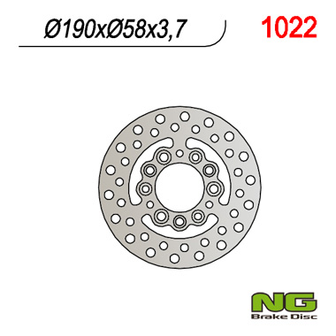 NG1022 TARCZA HAMULCOWA APRILIA 50 SKUTER (190x58x3,7)